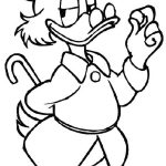 Coloriage Picsou Nouveau Scrooge Mcduck Walking With A Bag Full Money Coloring
