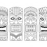 Coloriage Totem Nice Statues Tiki Coloriage En Ligne Gratuit à Imprimer In 2020