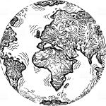 Dessin Planète Terre Nice Planète Terre Dessin Doodle Stock Vecteur Libres De Droits