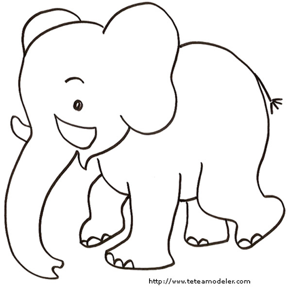 Dessiner Un Éléphant Élégant Dessin Simple Elephant