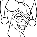 Harley Quinn Coloriage Frais Coloriage Harley Quinn Face Mask Dessin