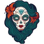La Fete Des Morts Au Mexique Luxe Passion Stickers Autocollant Mural De La Fête Des Mort
