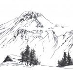 Montagne Coloriage Unique Snow Covered Mountain Scene Coloring Pages Coloring Pages