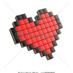 Pixel Art En Ligne Frais Illustration De Stock De Coeur Pixel Rouges Red Pixel
