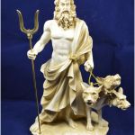 Poseidon Dieu Grec Élégant Hades Sculptuur Cerberus Standbeeld Van De Leeftijd Van De