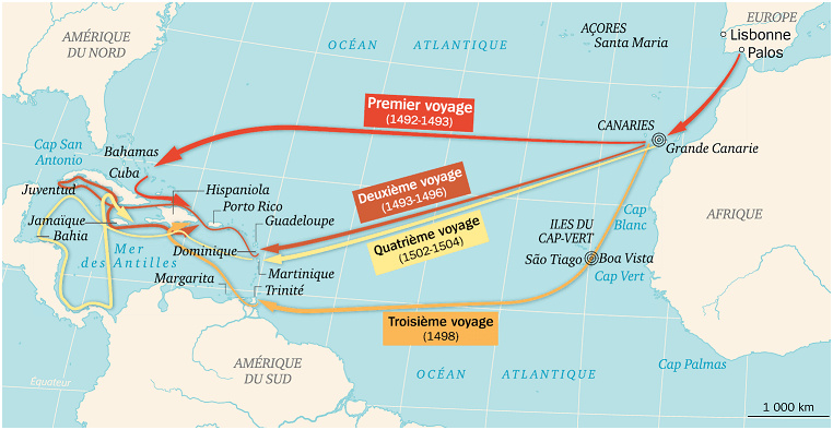 Premier Voyage De Christophe Colomb Frais Les Voyages De Christophe Colomb 1492 1504