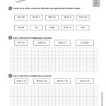 Table De Multiplication Cm1 Luxe Cm1 Exercices La Multiplication Decimale