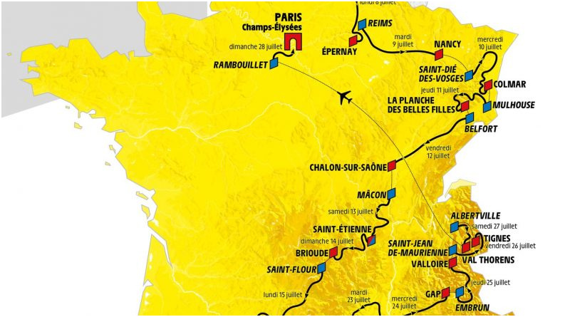 Tour De Cartes Meilleur De Le Parcours Du tour De France 2019 Dévoilé Cyclismepro