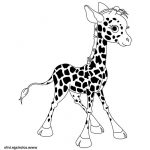 Bébé Coloriage Nouveau Coloriage Animaux Mignon Bebe Girafe Debout Dessin