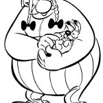 Coloriage Astérix Génial Obelix And Care With Dog Coloring Page