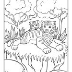 Coloriage Bébé Tigre Élégant Coloriage Un Tigre Et Son Petit Tidou