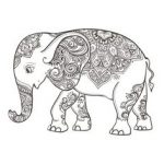 Coloriage Elephant Mandala Génial Elephant Design Colouring Page