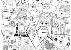 Coloriage Kpop Nice First Time Drawing Exo Chibi Fanart 3try to Draw This