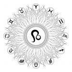 Coloriage Mandala Lion Génial Mandala Rond Noir Et Blanc Avec Le Symbole De Zodiaque De