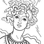 Coloriage Meduse Élégant Printable Medusa Coloring Page Free Pdf At