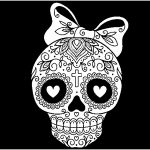 Coloriage Mexicain Luxe Coloriage De Fête Des Morts Au Mexicain Avec Ruban Pour