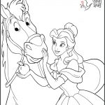 Coloriage Pricesse Élégant Disney Princess Belle Coloring Pages