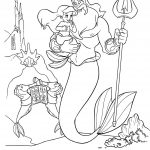 Coloriage Sirene Ariel Élégant King Triton And Little Ariel Coloring Page