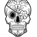Coloriage Tete De Mort Mexicaine A Imprimer Unique Coloriage Crâne En Sucre Mexicain Bandeau Et Fleurs