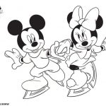 Mickey Et Minnie Coloriage Nouveau Coloriage Disney Minnie Et Mickey Patinent Jecolorie