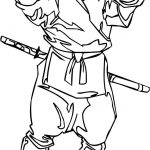 Ninja Coloriage Génial Ninja with the Nunchaku Coloring Page