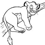 Simba Coloriage Nice Lion Sleeping In Tree Coloring Pages Coloring Pages Ideas