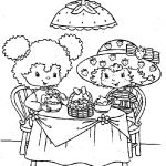 Charlotte Aux Fraises Coloriage Nice Coloring Page Strawberry Shortcake Eating With Friend