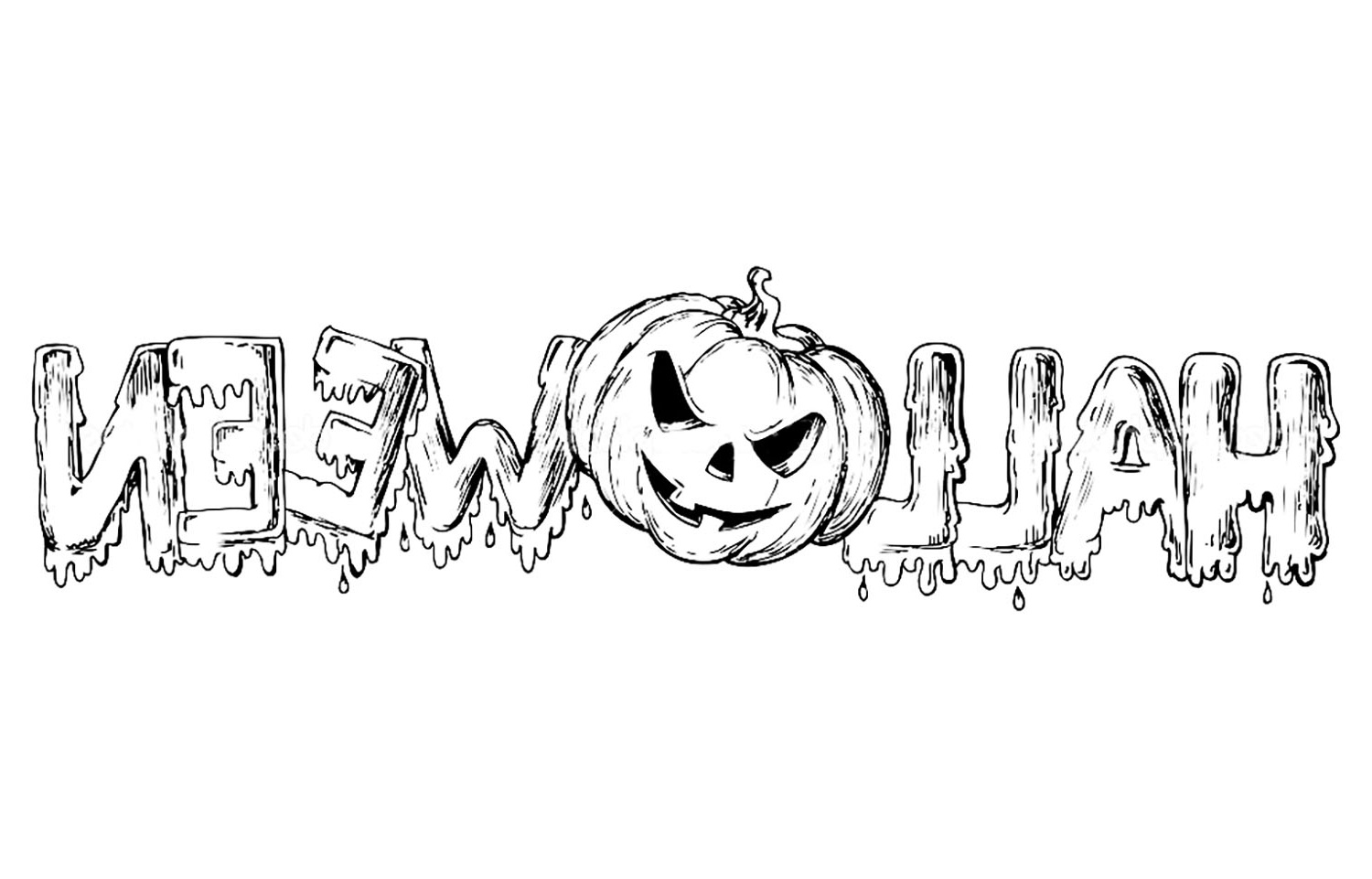 Coloriage À Imprimer Halloween Luxe Halloween Texte Coloriage Halloween Coloriages Pour