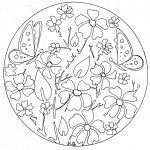 Coloriage À Imprimer Mandala Fleurs Inspiration Mandala Facile Fleurs Papillons Coloriage Mandalas