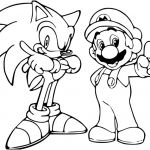 Coloriage À Imprimer Mario Nice Coloriage De Sonic Et Mario à Imprimer