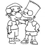 Coloriage À Imprimer Simpson Nice Bart Simpson Et Milhouse Coloriage Bart Simpson Et