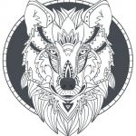Coloriage Adulte Loup Élégant Totem Loup Imprimer Des Coloriages Parfait Tattoo