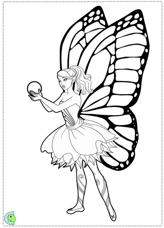 Coloriage Barbie Fée Luxe Barbie Mariposa and the Fairy Princess Coloring Page