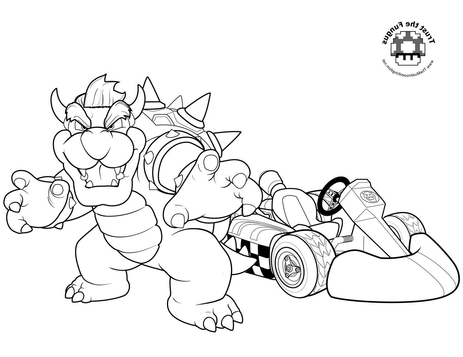 Coloriage Bowser Nice Mario Coloring Pages Black and White Super Mario