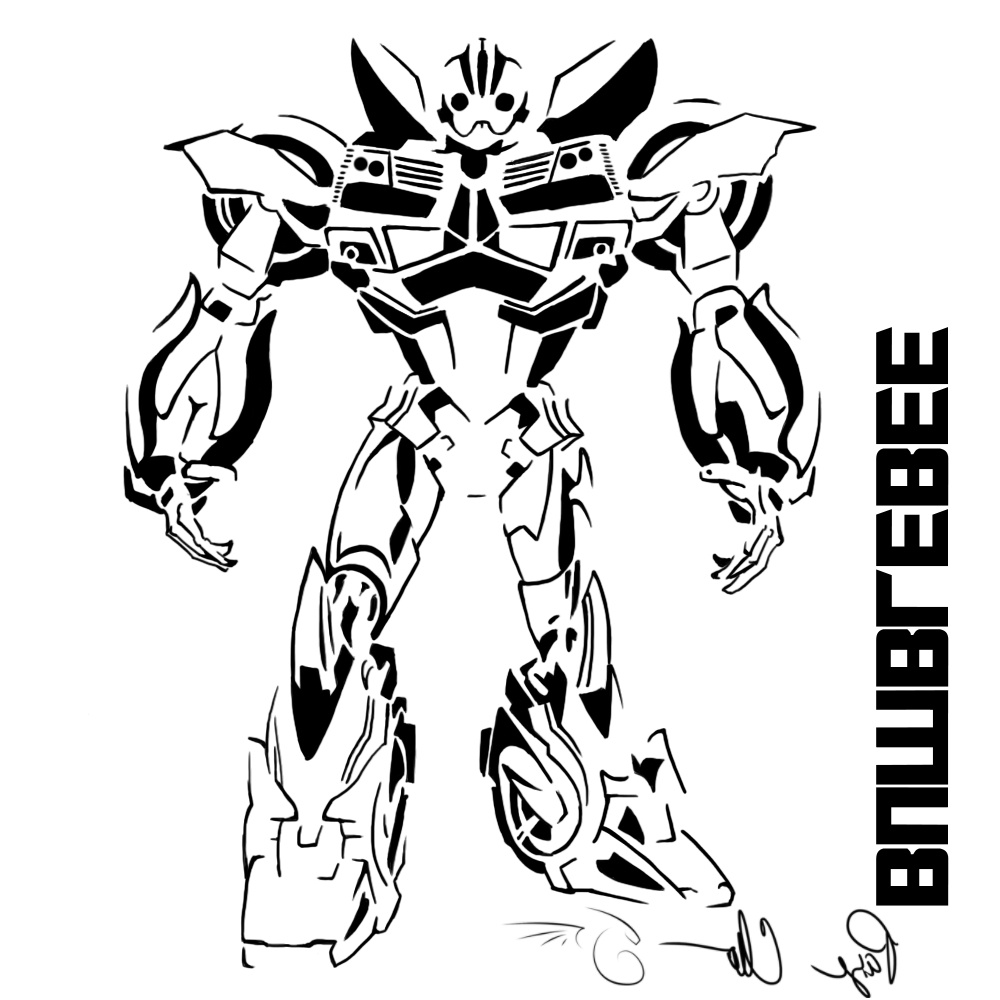 Coloriage Bumblebee Élégant Transformer Robot In Disguise Bumblebee Coloring Pages
