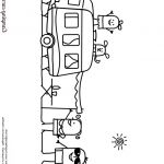 Coloriage Camping Car Nice Dessin Pour Enfant à Colorier D’une Famille Au Camping