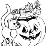 Coloriage Chat Halloween Unique Coloriage Une Citrouille D Halloween Et Un Chat
