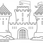 Coloriage Chateau Fort Frais Coloriage Château Stylisé Dessin Gratuit à Imprimer