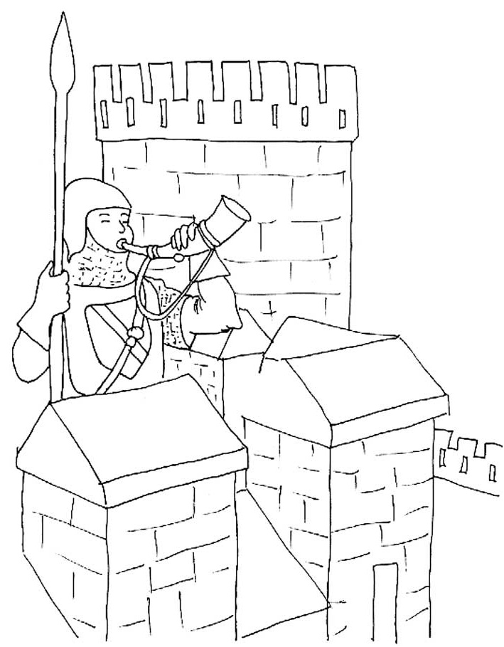 Coloriage Chateau fort Nice Dessin Colorier Chateau fort Moyen Age