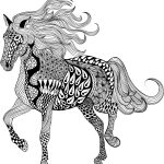 Coloriage Cheval Facile Inspiration Coloriage Adulte Mandala Horse Dessin