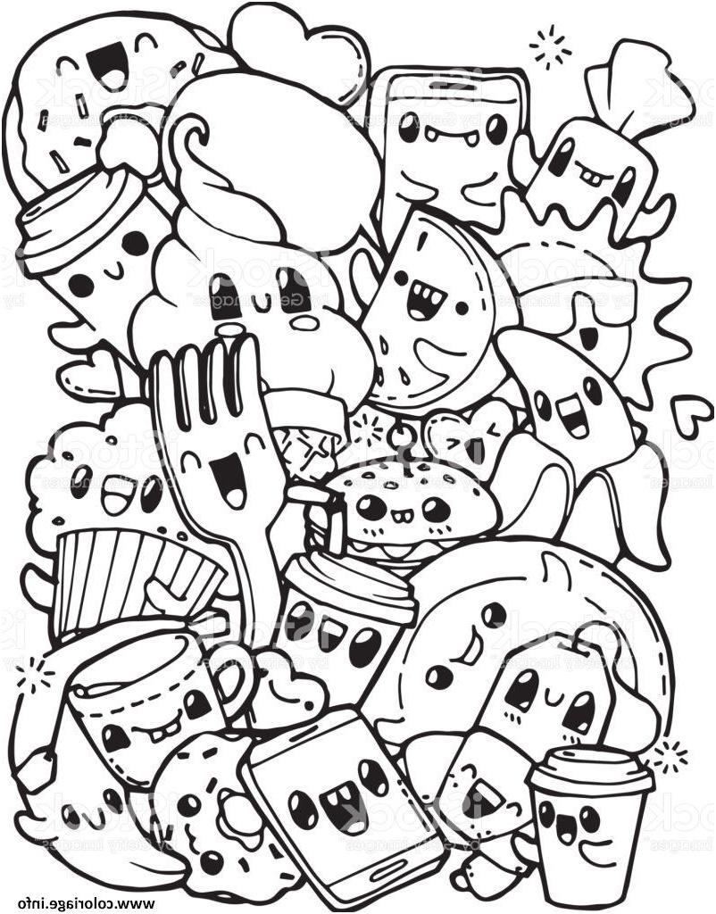 Coloriage Chibi Kawaii Luxe Coloriage Kawaii Pretty Food and Cute Jecolorie