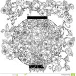 Coloriage Chinoise Élégant Chinese Lantern In Zentagle Stock Vector Illustration Of