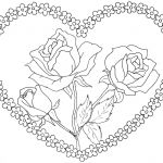 Coloriage Coeur Simple Nouveau Coloriage Rose Et Coeur 1 Dessin 9574 Mandala Rose Coeur