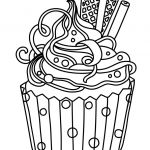 Coloriage Cupcake Luxe Super Coloriage D’un Cupcake Ac Pagné De Gaufrettes Un