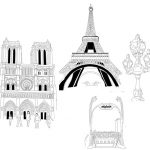 Coloriage Dame Frais Ausmalen Als Anti Stress Paris Eiffelturm Und Notre Dame 7