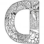 Coloriage D'animaux Luxe Letter D Zentangle Coloring Page