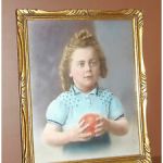 Coloriage D&amp;#039;enfant Nice Pastel Portrait D Enfant 1940 50 sous Verre Cadre Bois