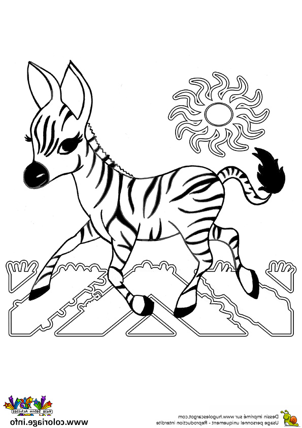Coloriage De Bébé Animaux Élégant Coloriage Zebre 31 Dessin