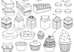 Coloriage De Cupcake Unique Cupcakes and Little Cakes Cupcakes Adult Coloring Pages