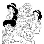 Coloriage De Dessin Animé Élégant Coloriage Les Princesses Disney Momes